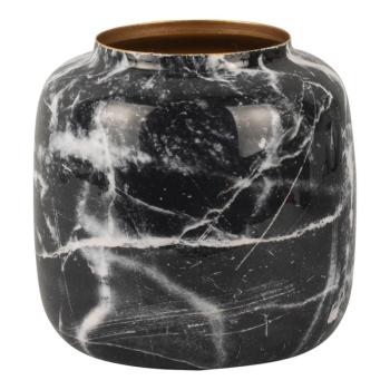 Marble fekete-fehér vas váza, magasság 19,5 cm - PT LIVING kép