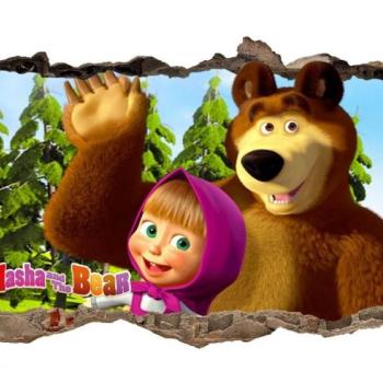 Masha and the Bear falmatrica 47x77cm kép