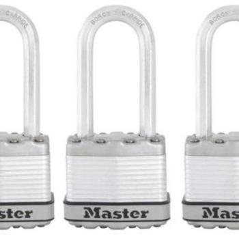 Master Lock Set 3 ks titanových visacích zámků M1EURTRILH Master Lock Excell 45mm kép