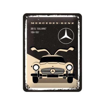 Mercedes-Benz dombornyomott fémplakát 15 x 20 cm kép