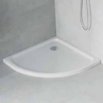 Mexen Flat Slim 90x90 íves lapos akril zuhanytálca, 5 cm magas kép