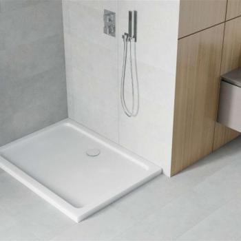 Mexen Slim zuhanytálca  130 x 80 cm,fehér + Ajándék szifon króm -... kép