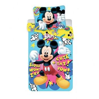 Mickey Egér Super Wow 2 részes Gyermek Ágynemű-garnitúra 140x200+... kép