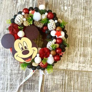 Mickey karácsonyi adventi ajtódísz kép