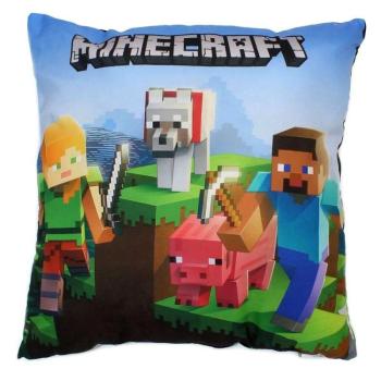 Minecraft &#039;dog &amp; pig&#039; díszpárna 40 x 40 cm kép