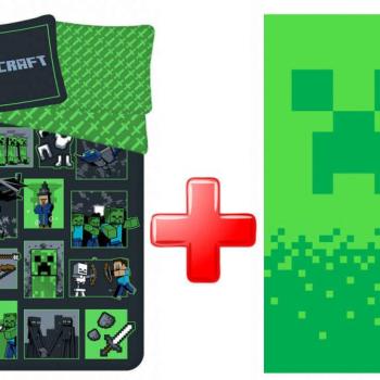 Minecraft ágyneműhuzat és törölköző szett kép