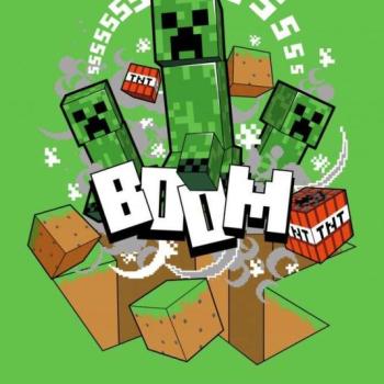 Minecraft Boom Creeper polár takaró 100*150cm kép