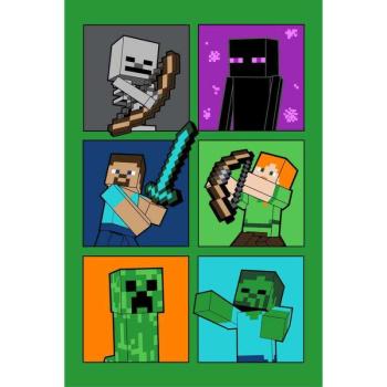 Minecraft Fight Badges polár takaró 100*150cm kép