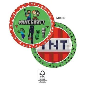 Minecraft papír tányér - 23 cm, 8 db / csomag kép