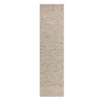 Minerals világosszürke gyapjú futószőnyeg, 60 x 230 cm - Flair Rugs kép