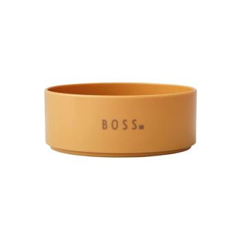 Mini Boss mustársárga gyerektál, ø 11 cm - Design Letters kép