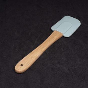 Mini szilikon spatula - fa nyéllel / 19 cm (SK-9167) kép