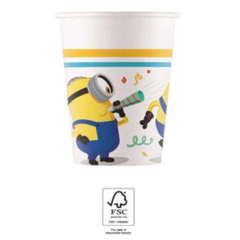 Minions 2 The Rise of Gru, Minyonok papír pohár 8 db-os 200 ml FSC kép