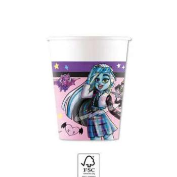 Monster High papír pohár 8 db-os 200 ml FSC kép