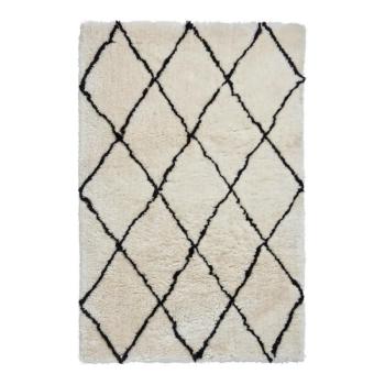 Morocco krémfehér szőnyeg fekete részletekkel, 150 x 230 cm - Think Rugs kép