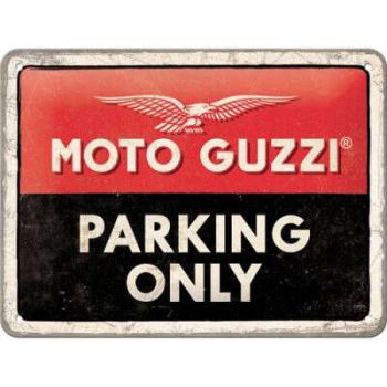 Moto Guzzi Parking Only Fémtábla kép