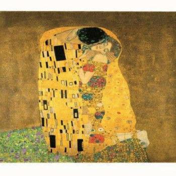 Műanyag tálca 22x15cm, Klimt: The Kiss kép