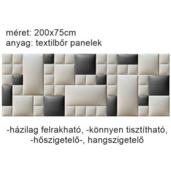 Műbőr falvédő-149 P-6 kész faldekoráció ágy mellé (200x75 cm) bei... kép