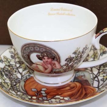 Mucha porcelán teáskészlet - 2 személyes - Topáz kép