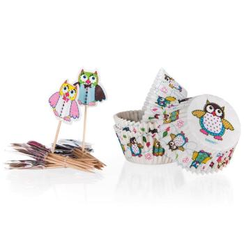 Muffin formák Owls 11,5cm 24 + 24 db. kép