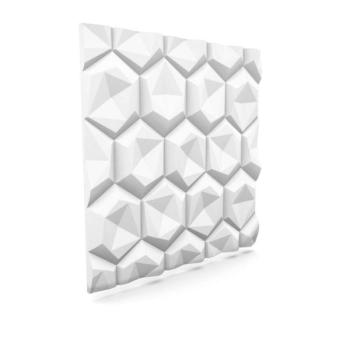 MYWALL HEX modern mintás fehér festhető polisztirol falpanel, 3d... kép