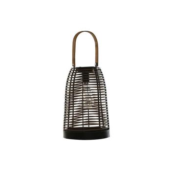 Napelem DKD Home Decor 20 x 20 x 45 cm Fekete Barna Rattan Bambusz kép