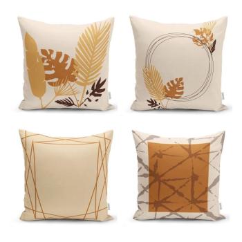 Narancssárga-bézs párnahuzat szett 4 db-os 43x43 cm - Minimalist Cushion Covers kép