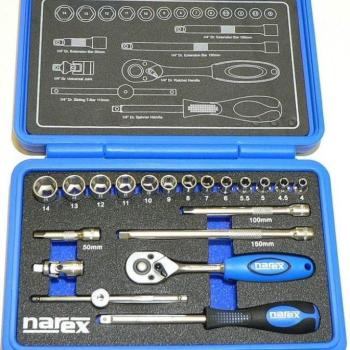 Narex racsnis készlet, 1/4", 20 db kép