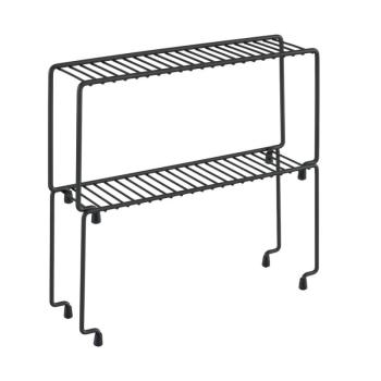 Narrow Lava 2 db fekete kiegészítő polc konyhaszekrénybe - Metaltex kép