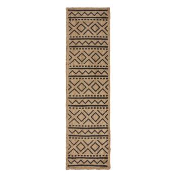 Natúr színű juta futószőnyeg 60x230 cm Luis – Flair Rugs kép