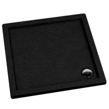 Négyzet alakú zuhanytálca Black Stone 80x80x5 Espera AQM260CST kép