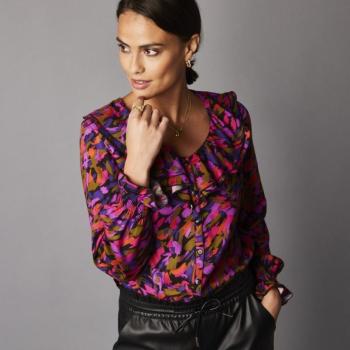 Nyomott és fodros ingblúz kép