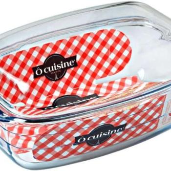 Ôcuisine hőálló tál fedővel 37x22 cm 6.5 l kép