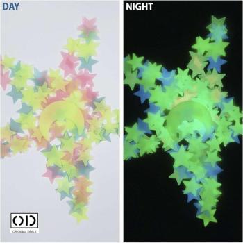Öntapadó foszforeszkáló matricák faldekorációhoz és gyerekszobáho... kép