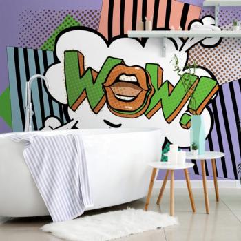 Öntapadó tapéta stílusos lila pop art - WOW! kép