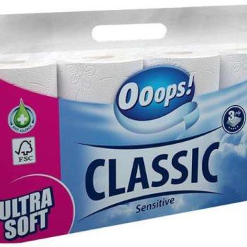 Ooops! Classic Sensitive 3 rétegű Toalettpapír 8 tekercs kép