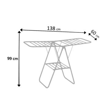 Összecsukható ruhaszárító, szárítási kapacitás 9,7 m, 138x60x99 cm kép