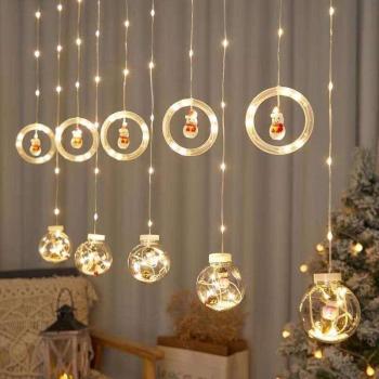 Összefűzhető Circle&amp;Snowman/Hóember LED Körben, 3m, LED fényfüzér... kép