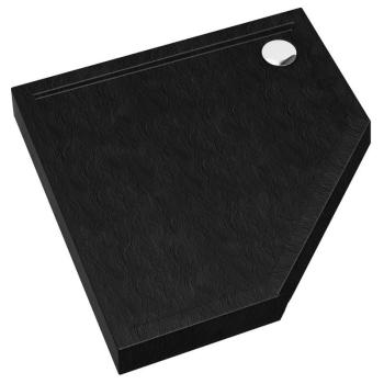 Ötszögletű zuhanytálca Black Stone 80x80x12 Espera Plus AQM4697CST kép