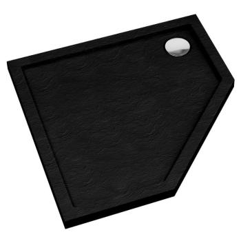 Ötszögletű zuhanytálca Black Stone 80x80x5 Espera AQM2397CST kép