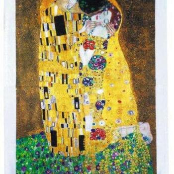 Pamut konyharuha 45x65cm, Klimt: The Kiss kép