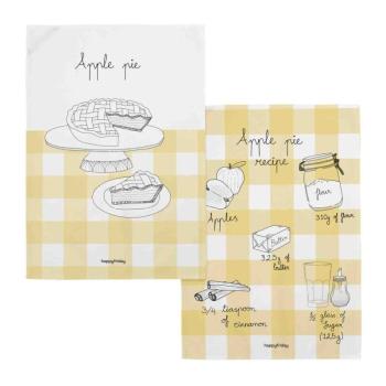 Pamut konyharuha szett 2 db-os 50x70 cm Apple pie – Happy Friday kép