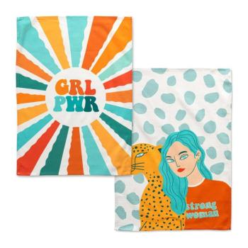 Pamut konyharuha szett 2 db-os 50x70 cm Girl power – Aware kép