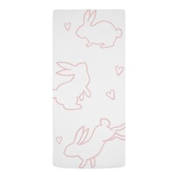 Pamut-szatén gumis gyereklepedő 120x60 cm Sweet Bunnies - Butter Kings kép