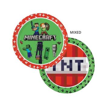 Papír tányér, Minecraft, 23 cm, 8 db/cs kép