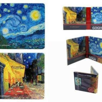 Parafa poháralátét 2db-os szett 10,5x10,5cm, Van Gogh: Csillagos... kép