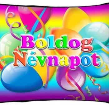 Párna 37cm, Boldog névnapot New P020 kép