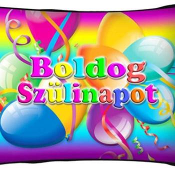 Párna 37cm, Boldog szülinapot New P019 kép