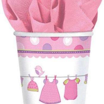 party pohár baby girl 8 db-os 266 ml kép