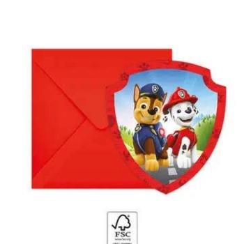 Paw Patrol Rescue Heroes, Mancs Őrjárat Party meghívó 6 db-os FSC kép